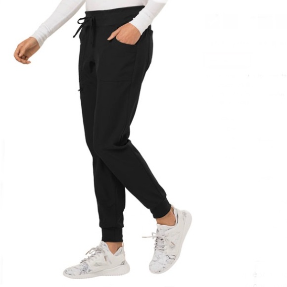 HeartSoul Lowrise Jogger Scrub Pant (Black) - Picture 3 of 3